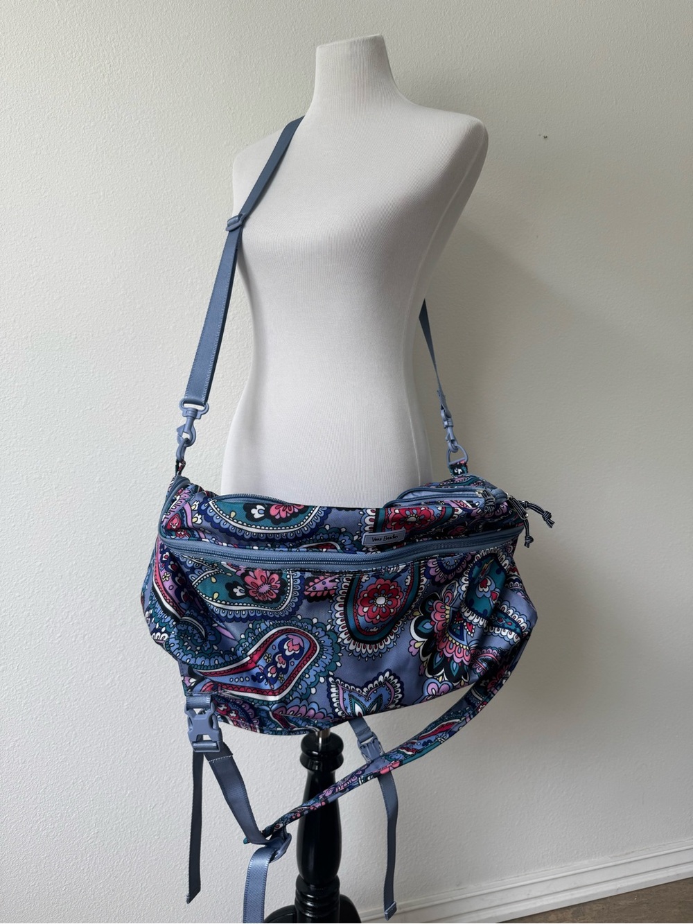 Vera Bradley Blue Purple Paisley Backpack/Duffle 2in1 Bag